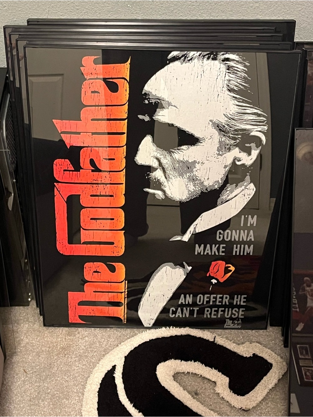 The Godfather 16x20 Framed Textile Wall Art